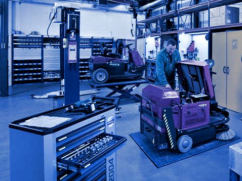 taller de reparaciones de maquinaria de limpieza